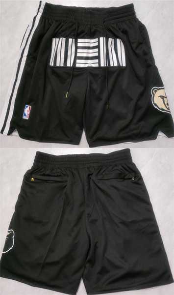 Mens Memphis Grizzlies Black City Edition Shorts (Run Small)